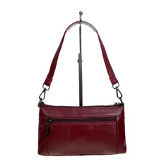 На фото 2 - Женская сумка из натуральной кожи, цвет бордовый На фото 2 - Женская сумка из натуральной кожи, цвет бордовый