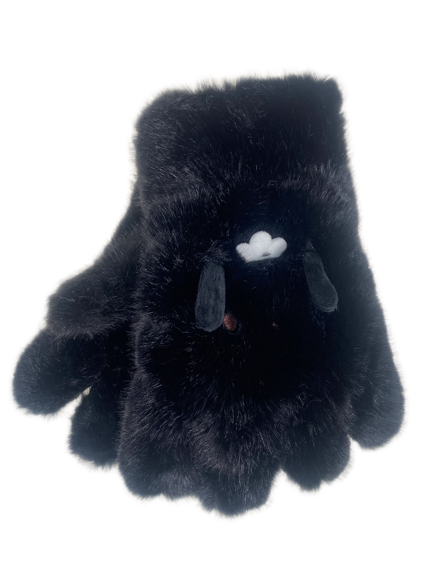 На фото 1 - Тёплые подростковые перчатки, цвет черный