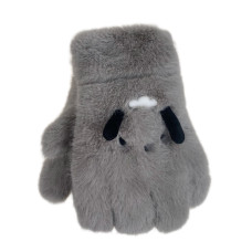 На фото 1 - Тёплые подростковые перчатки, цвет серый