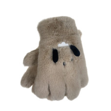 На фото 1 - Тёплые подростковые перчатки, цвет бежевый