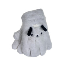 На фото 1 - Тёплые подростковые перчатки, цвет белый