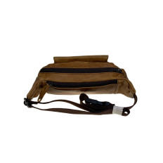 На фото 2 - Мужская сумка на пояс из натуральной кожи, цвет коричневый На фото 2 - Мужская сумка на пояс из натуральной кожи, цвет коричневый