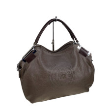 На фото 1 - Женская сумка из искусственной кожи, цвет хаки