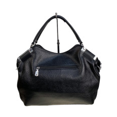 На фото 2 - Женская сумка из искусственной кожи, цвет черный