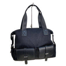 На фото 1 - Женская сумка из текстиля, цвет черный