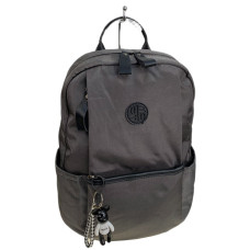 На фото 1 - Женский рюкзак из текстиля, цвет серый