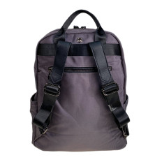 На фото 2 - Женский рюкзак из текстиля, цвет серо-фиолетовый