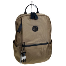 На фото 1 - Женский рюкзак из текстиля, цвет коричневый