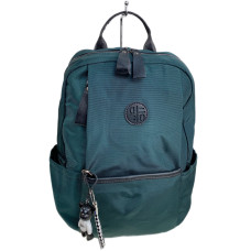 На фото 1 - Женский рюкзак из текстиля, цвет зеленый