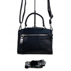 На фото 2 - Женская сумка из искусственной кожи, цвет черный