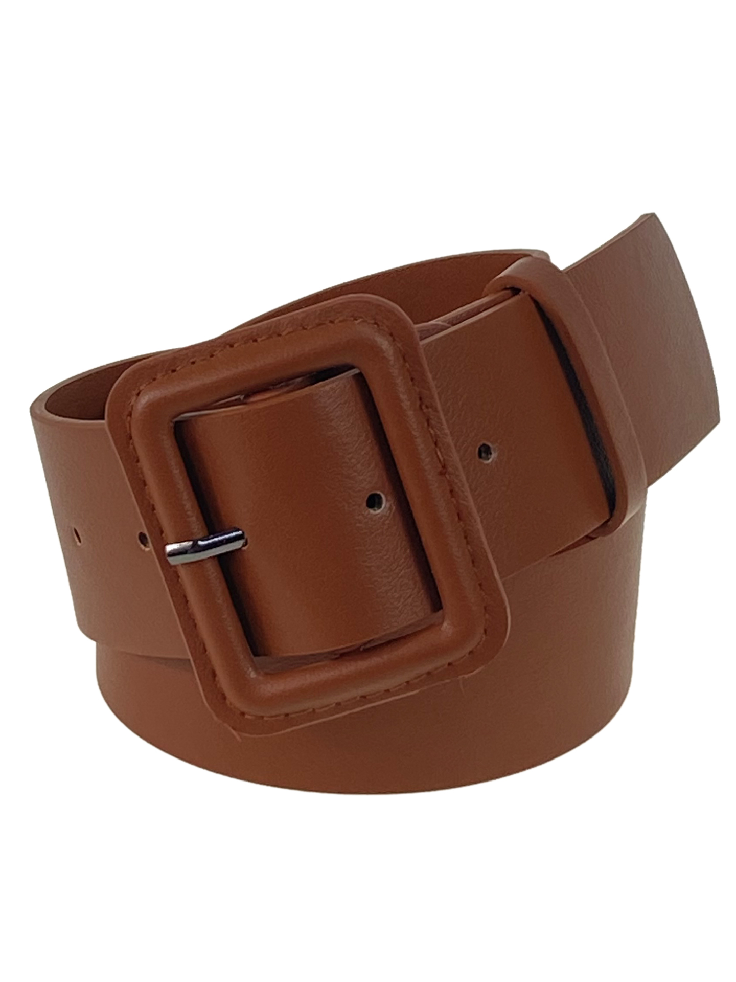 На фото 1 - Ремень женский из искусственной  кожи, цвет рыжий