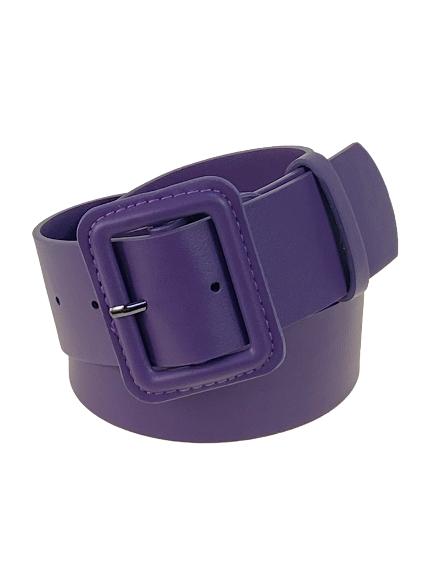 На фото 1 - Ремень женский из искусственной  кожи, цвет фиолетовый