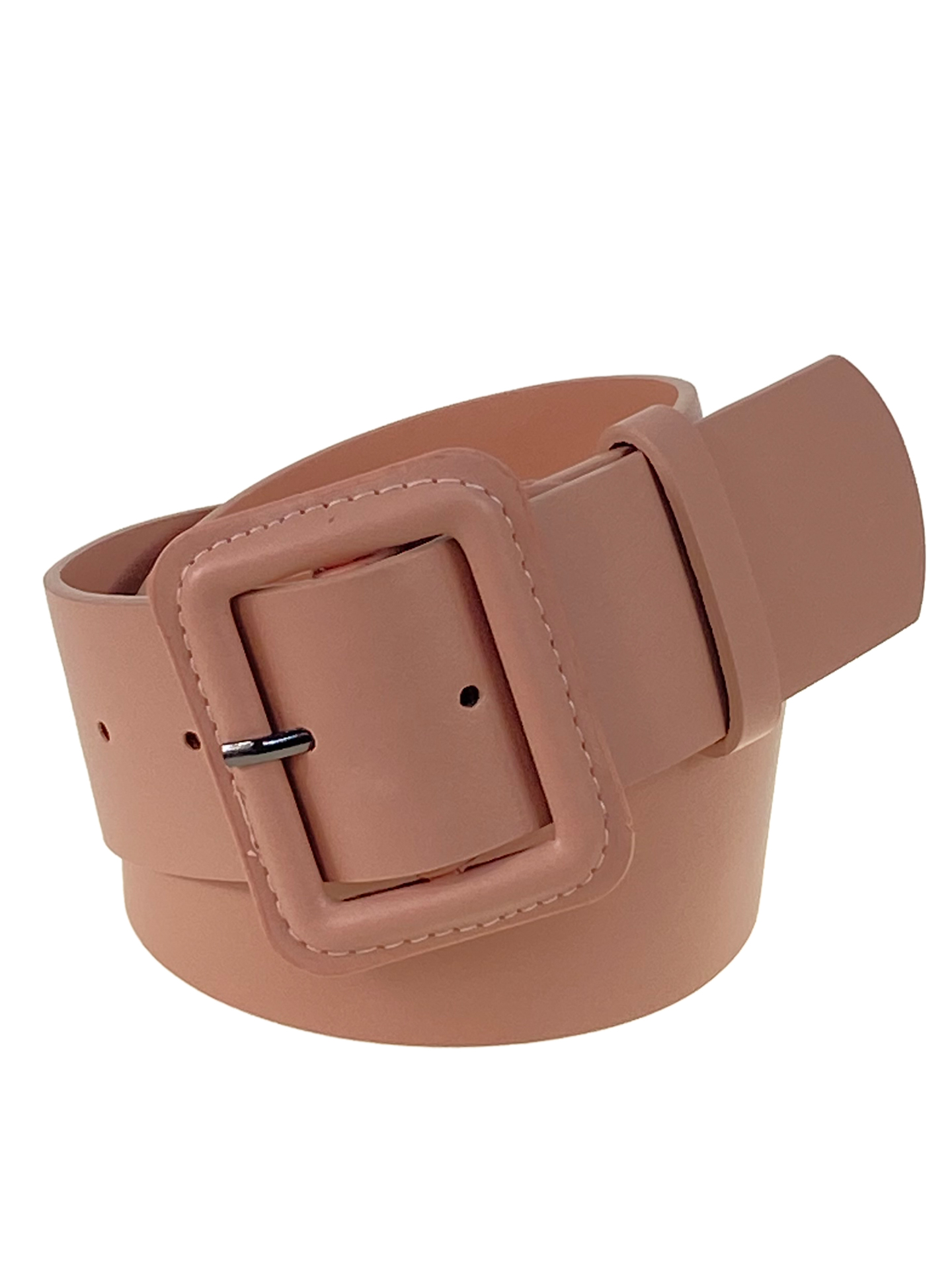 На фото 1 - Ремень женский из искусственной  кожи, цвет пудра