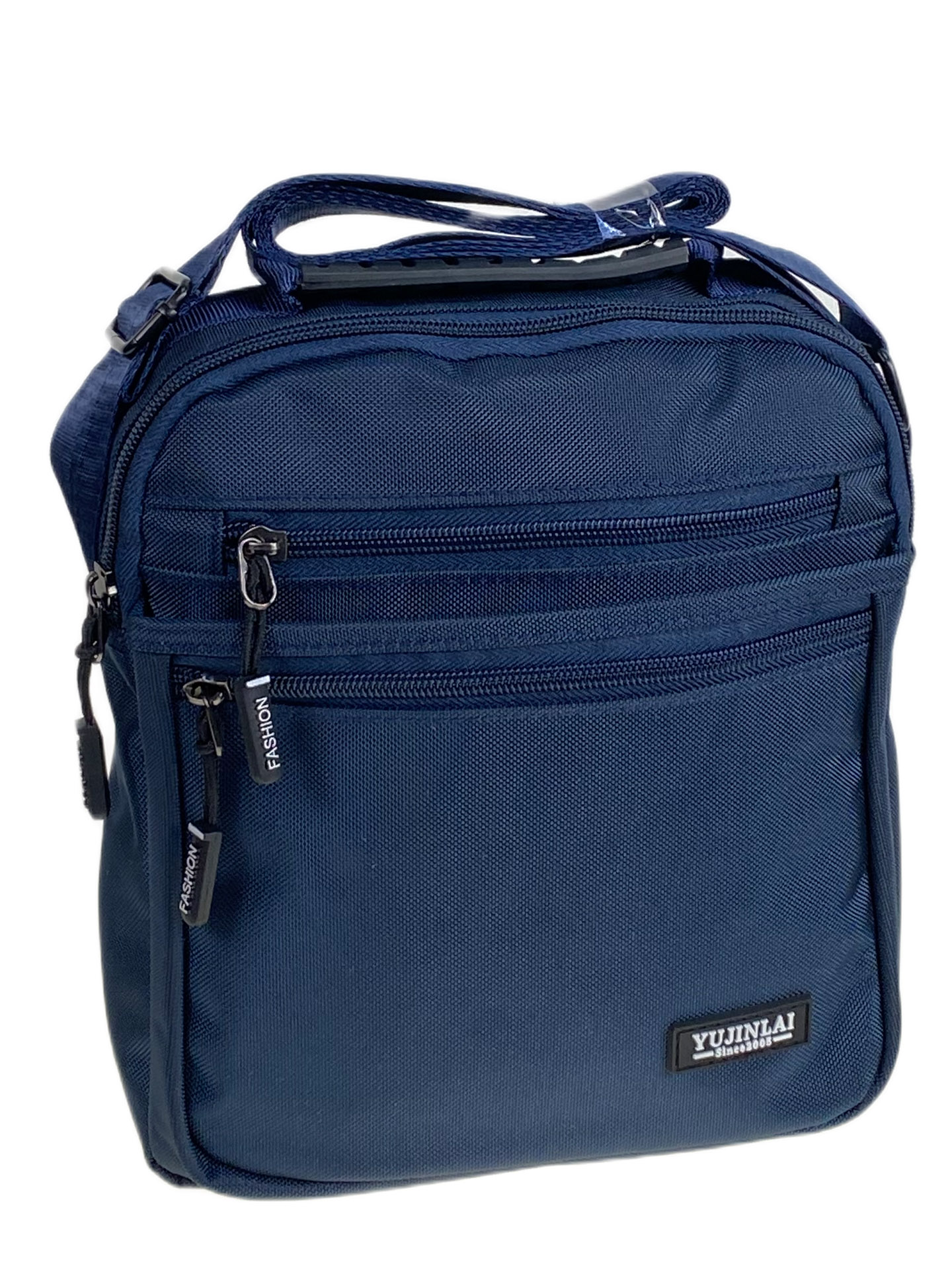 На фото 1 - Сумка мужская через плечо текстильная, цвет синий