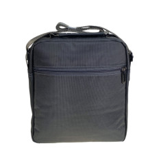 На фото 2 - Сумка мужская через плечо текстильная, цвет серый