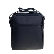 На фото 2 - Сумка мужская через плечо текстильная, цвет черный