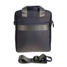 На фото 2 - Сумка мужская  текстильная, цвет  серый