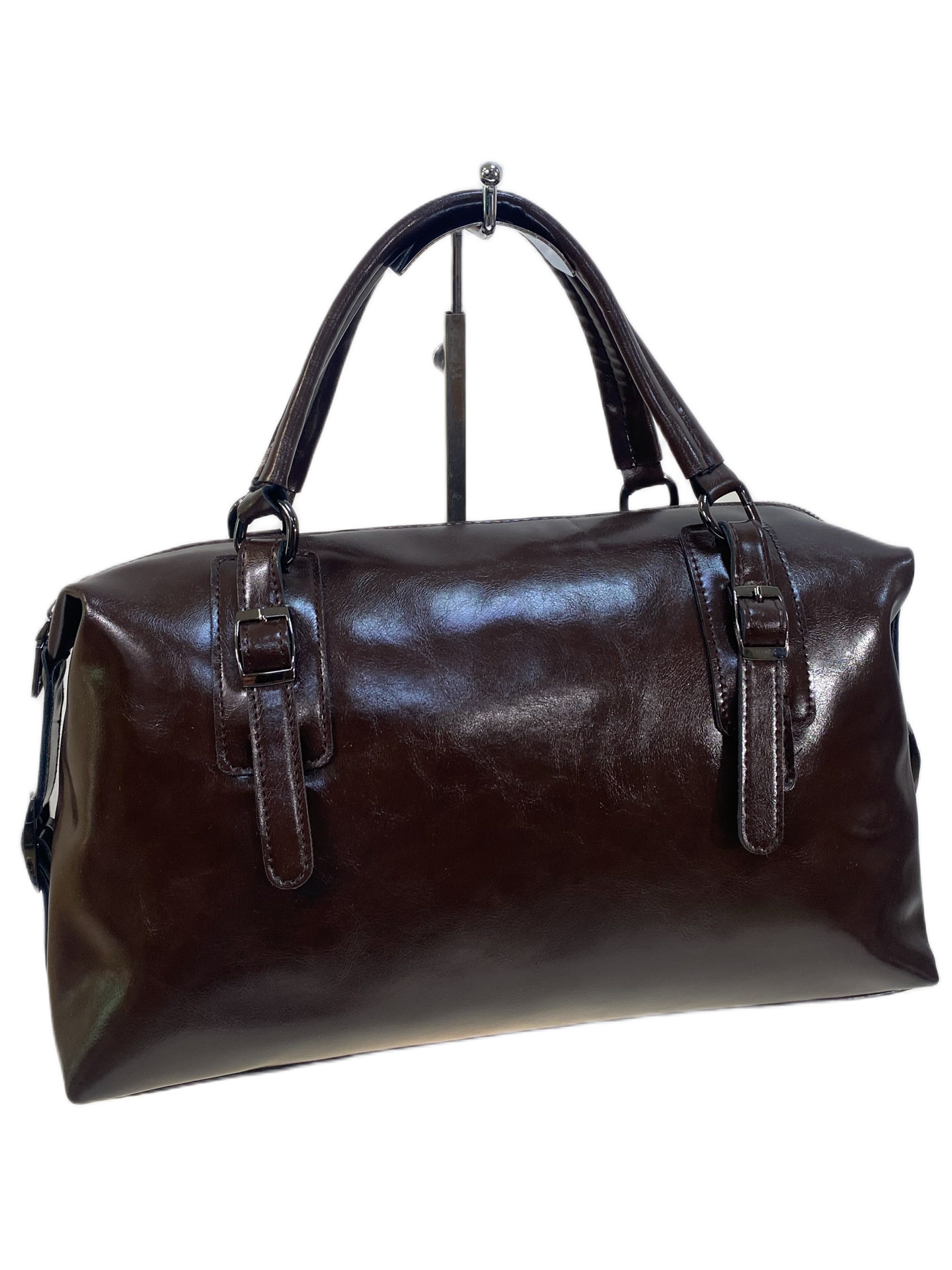 На фото 1 - Женская сумка из натуральной кожи, цвет кофе