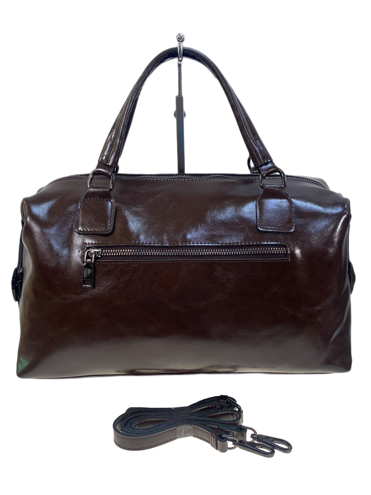 На фото 2 - Женская сумка из натуральной кожи, цвет кофе