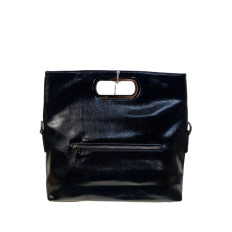 На фото 2 - Женская сумка из натуральной кожи, цвет черный На фото 2 - Женская сумка из натуральной кожи, цвет черный