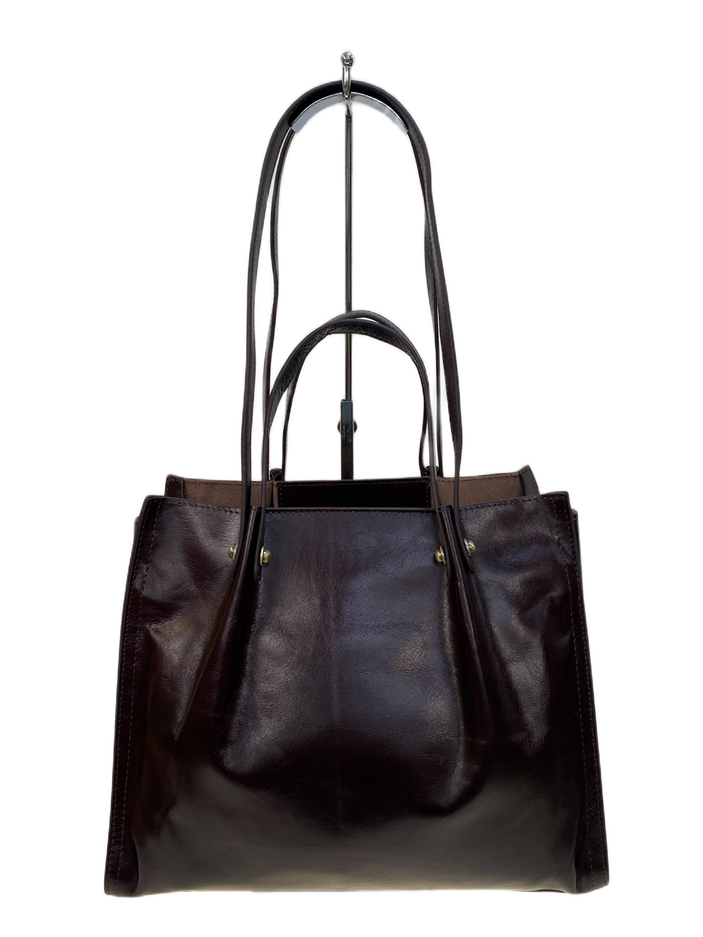 На фото 2 - Женская сумка из натуральной кожи, цвет шоколад