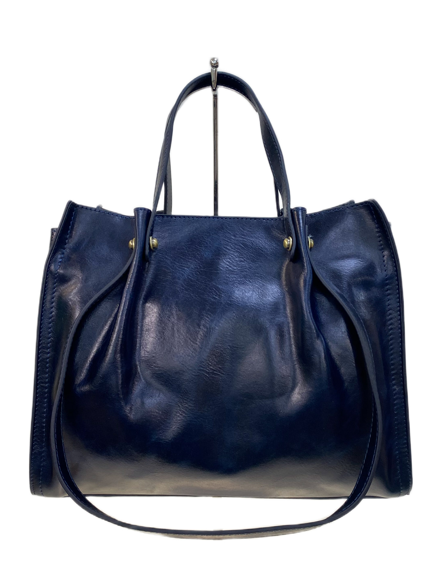 На фото 2 - Женская сумка из натуральной кожи, цвет синий