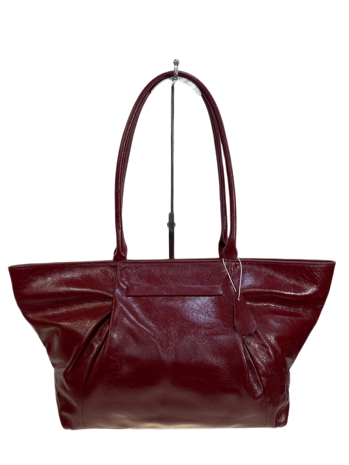 На фото 2 - Женская сумка из натуральной кожи, цвет бордовый