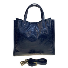 На фото 2 - Женская сумка из натуральной кожи, цвет синий На фото 2 - Женская сумка из натуральной кожи, цвет синий