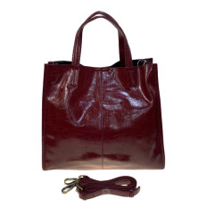 На фото 2 - Женская сумка из натуральной кожи, цвет бордовый На фото 2 - Женская сумка из натуральной кожи, цвет бордовый