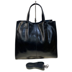 На фото 2 - Женская сумка из натуральной кожи, цвет черный На фото 2 - Женская сумка из натуральной кожи, цвет черный