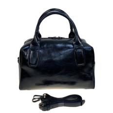 На фото 2 - Женская сумка из натуральной кожи, цвет черный На фото 2 - Женская сумка из натуральной кожи, цвет черный