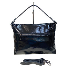 На фото 2 - Женская сумка из натуральной кожи, цвет черный На фото 2 - Женская сумка из натуральной кожи, цвет черный