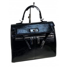 На фото 1 - Женская сумочка из натуральной кожи, цвет черный На фото 1 - Женская сумочка из натуральной кожи, цвет черный