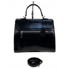 На фото 2 - Женская сумочка из натуральной кожи, цвет черный На фото 2 - Женская сумочка из натуральной кожи, цвет черный