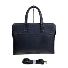 На фото 1 - Сумка портфель для документов из искусственной кожи, цвет черный