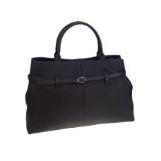 На фото 1 - Женская сумка из натуральной кожи, цвет  кофе