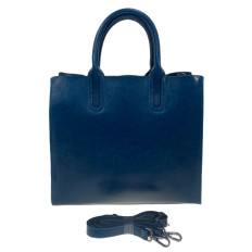 На фото 2 - Женская сумка из натуральной кожи, цвет синий На фото 2 - Женская сумка из натуральной кожи, цвет синий