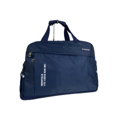 На фото 2 - Дорожная сумка из текстиля  с принтом, цвет синий