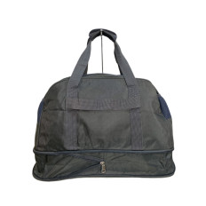 На фото 2 - Дорожная сумка из текстиля, цвет темно серый