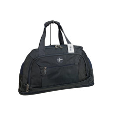 На фото 1 - Дорожная сумка из текстиля, цвет темно серый