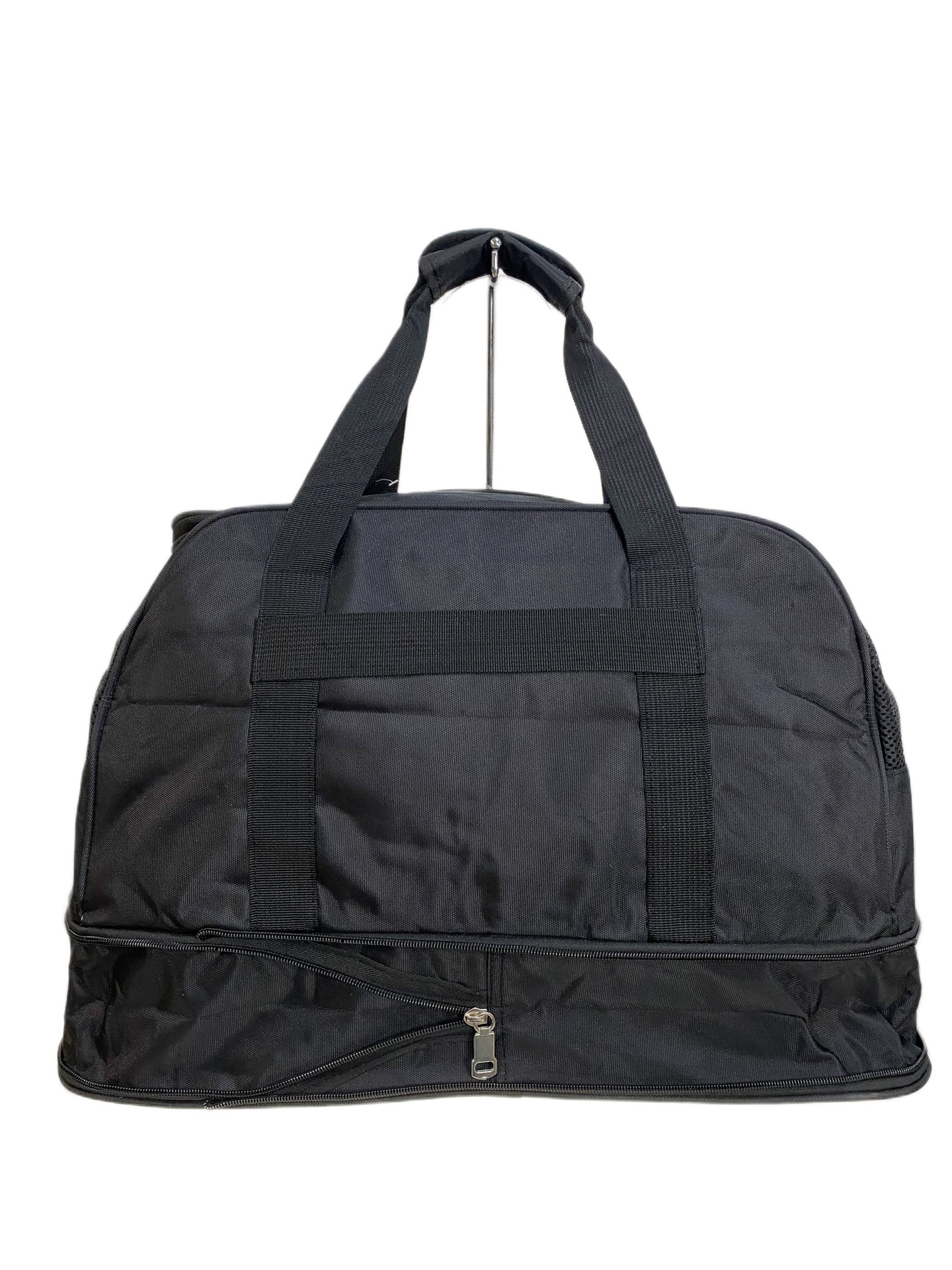 На фото 2 - Дорожная сумка из текстиля, цвет черный