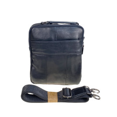 На фото 2 - Сумка мужская из натуральной кожи, цвет черный