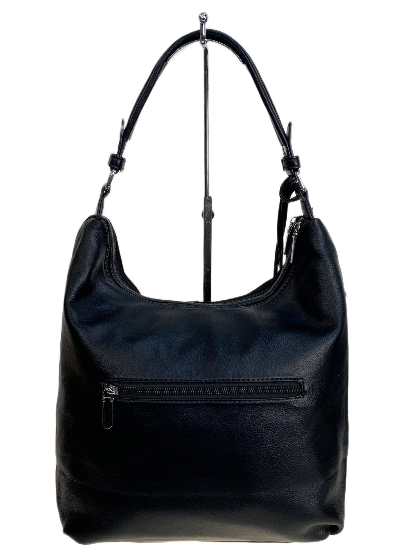 На фото 2 - Женская сумка из натуральной замши искусственной кожи, цвет черный