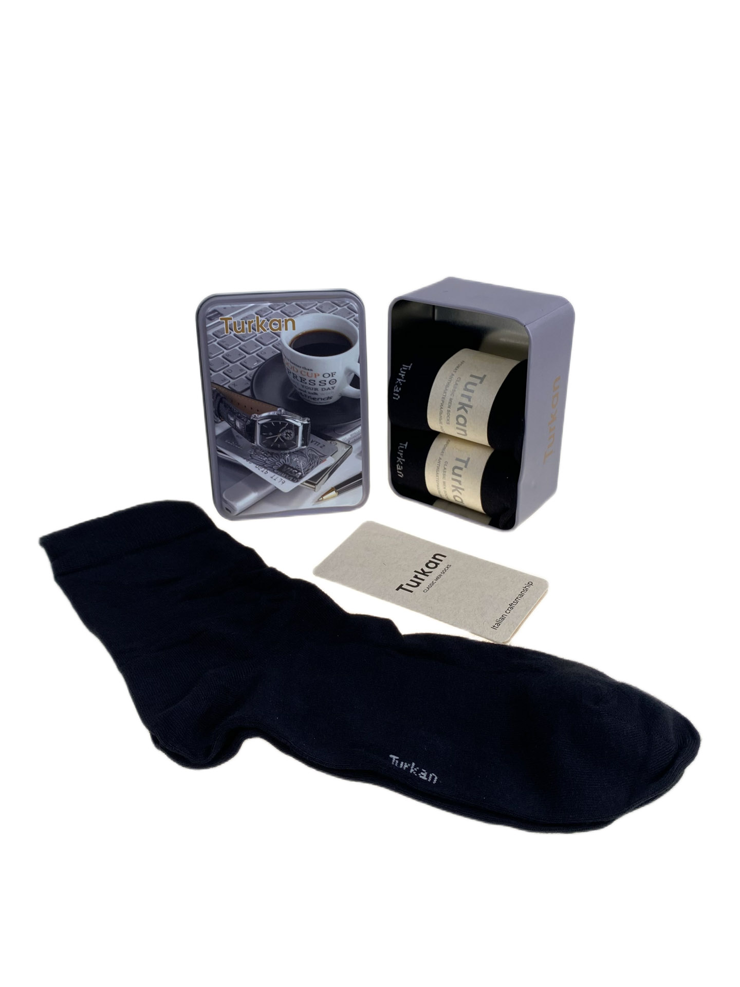 На фото 1 - Набор мужских носков в коробке