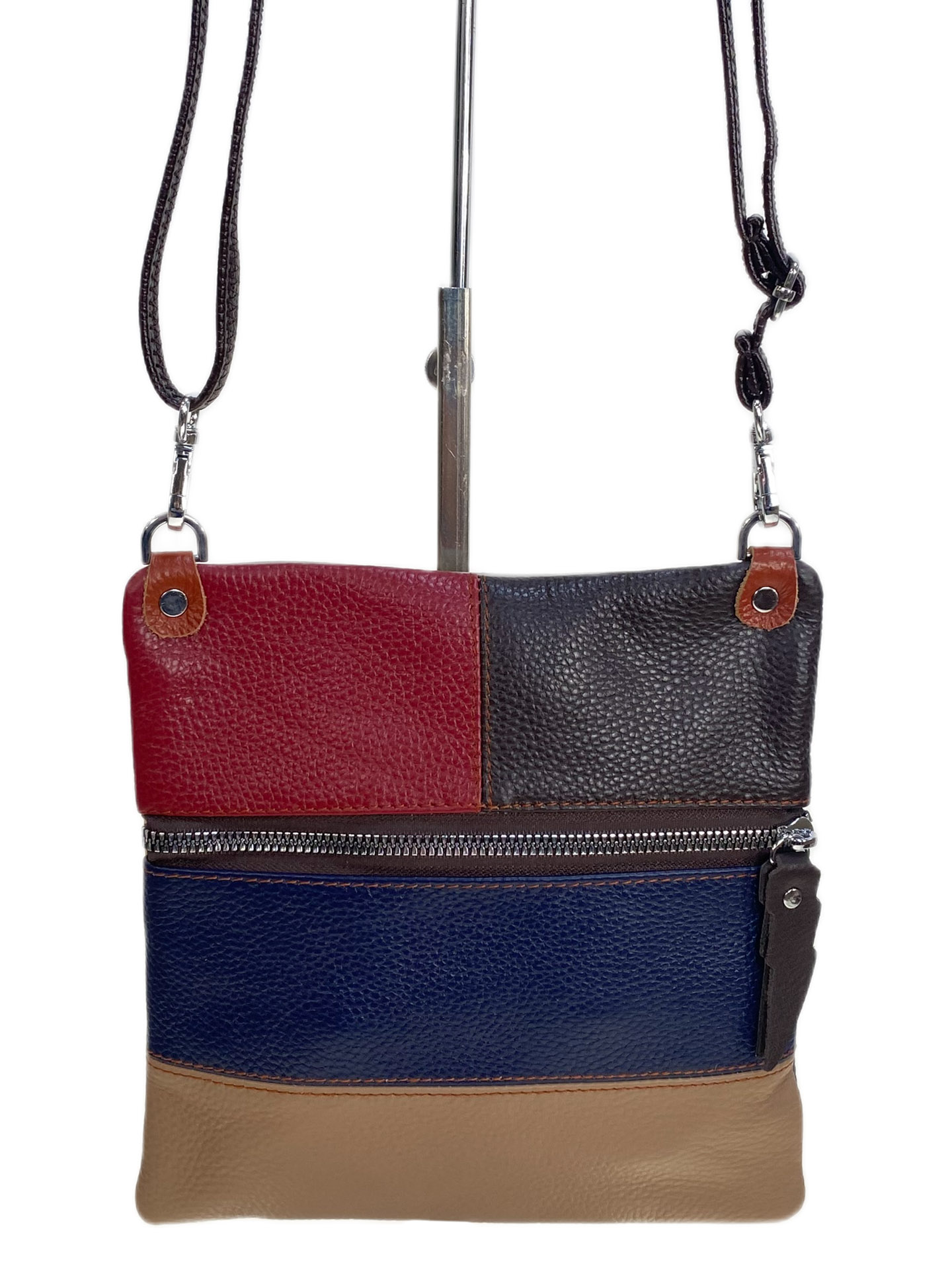 На фото 2 - Женская сумка из натуральной кожи мультицвет