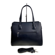 На фото 2 - Женская сумка из искусственной кожи, цвет черный