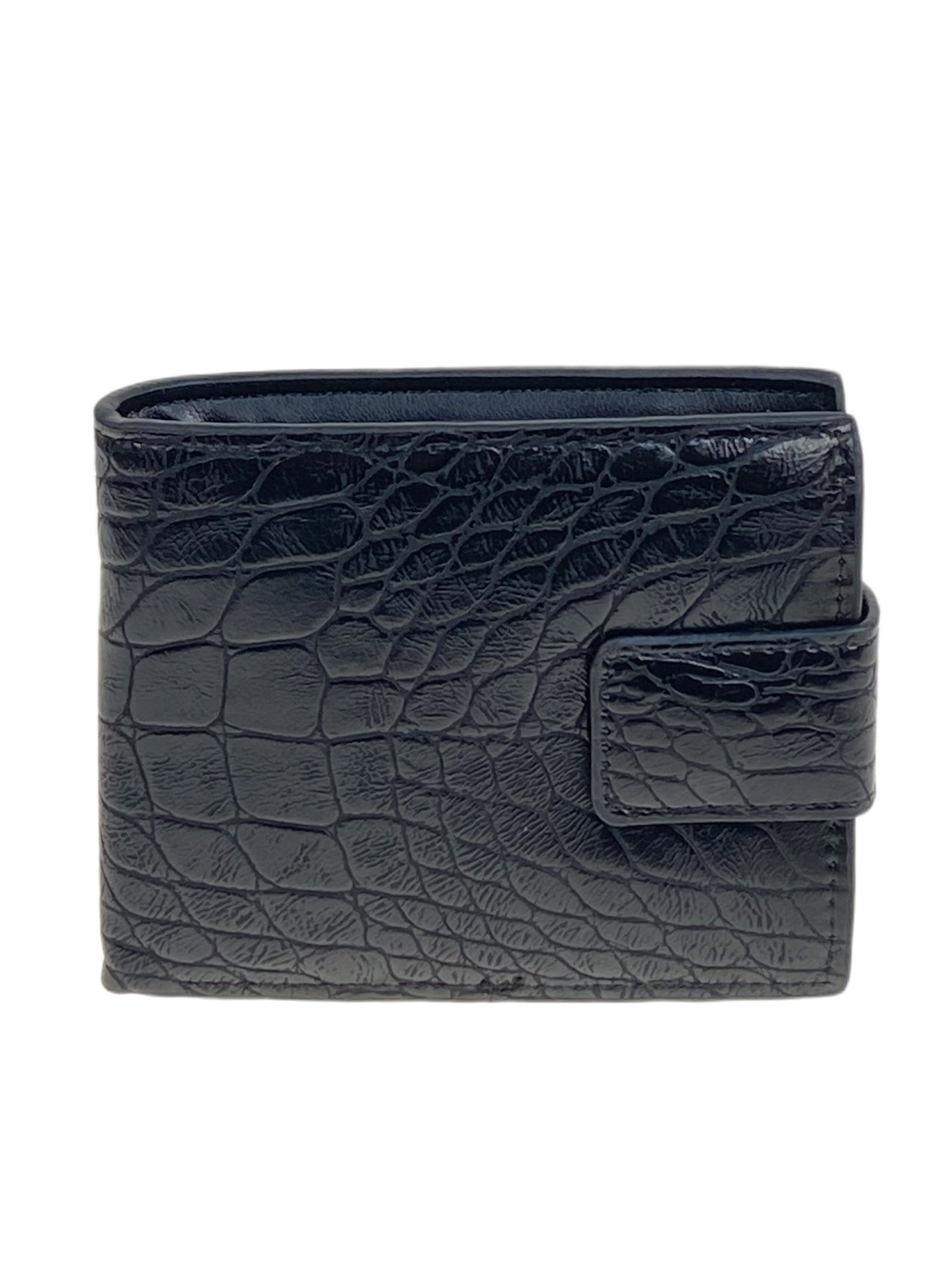 На фото 1 - Мужское  портмоне  из искусственной кожи,  цвет  черный