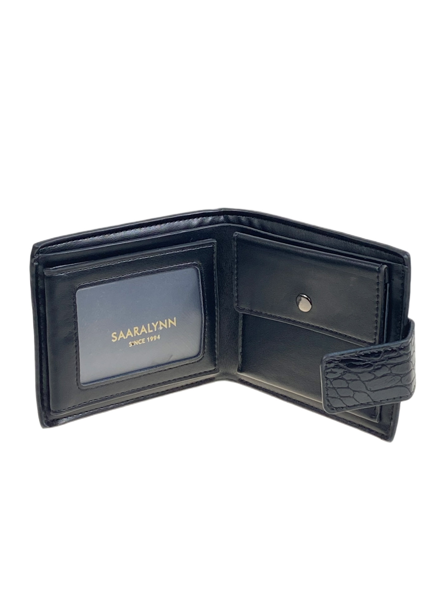 На фото 2 - Мужское  портмоне  из искусственной кожи,  цвет  черный