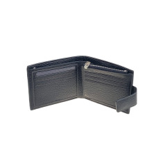 На фото 2 - Мужское  портмоне  из натуральной кожи,  цвет  черный