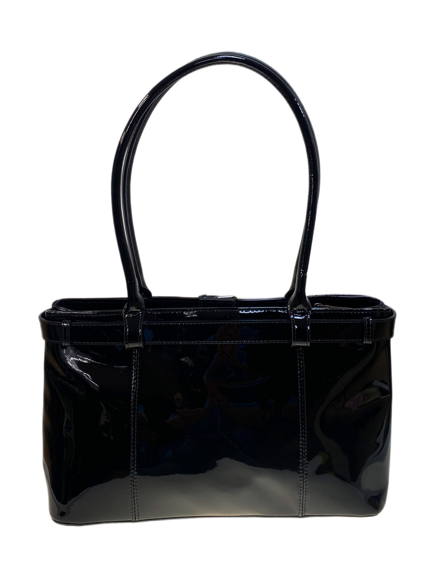 На фото 2 - Женская сумка из натуральной кожи, цвет черн.